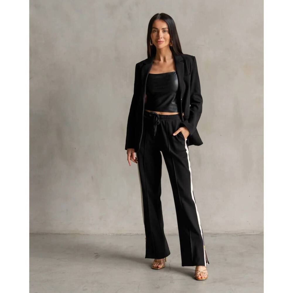 NEW CARE TUCKER jordan interlock pants in black